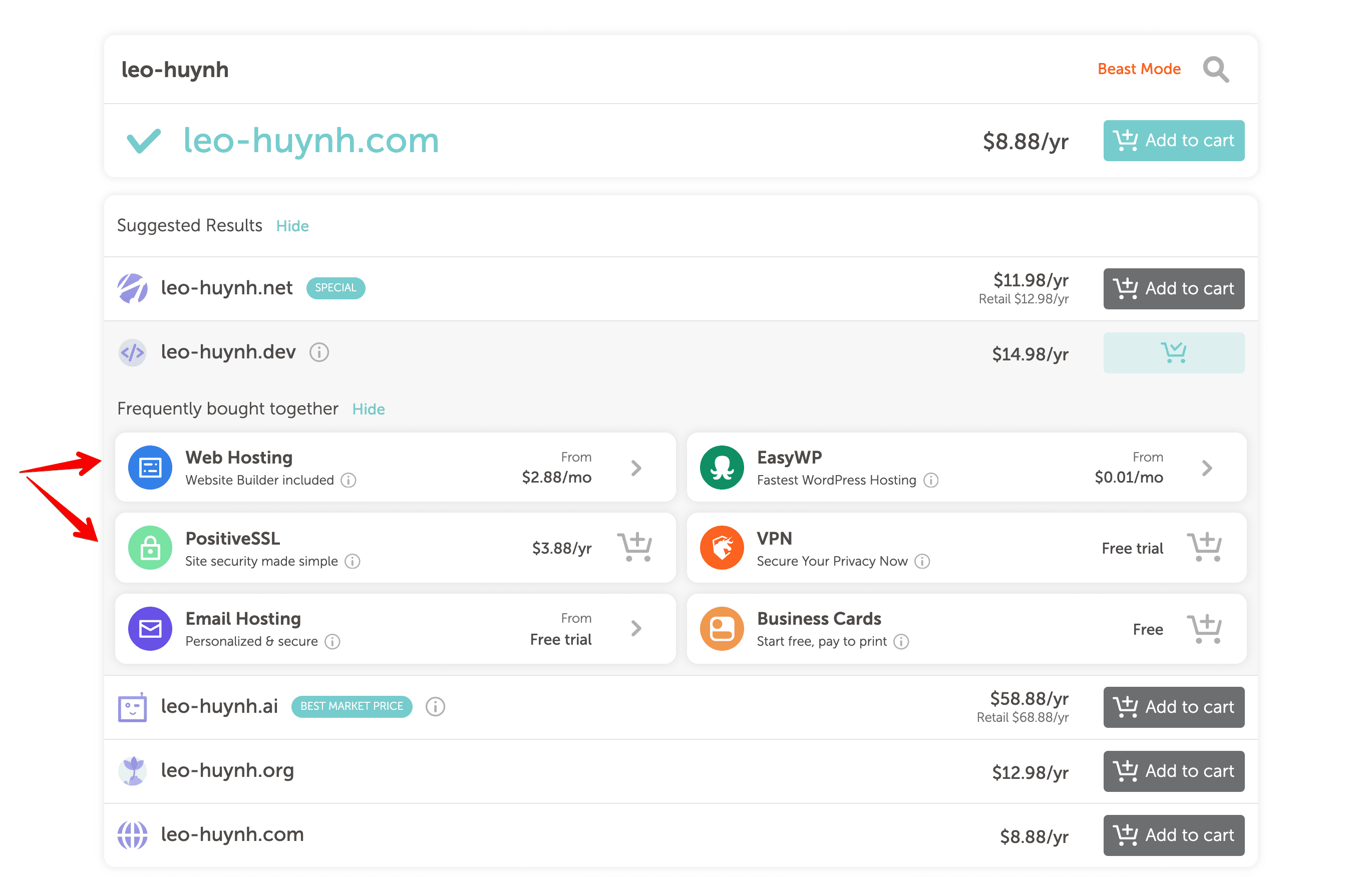 namecheap 域名搜索